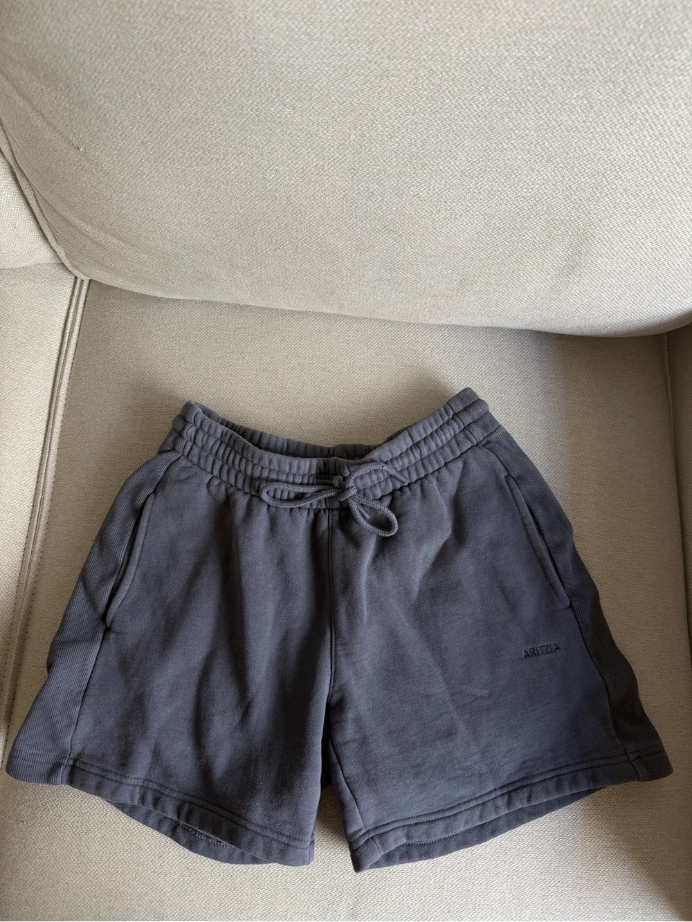 Aritzia Charcoal Gray Drawstring Athletic Shorts